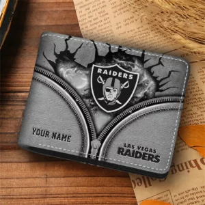 Limited Edition – Customized NFL Las Vegas Raiders Leather Wallet