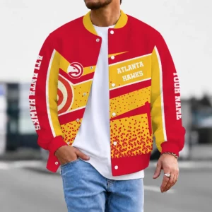 Limited Edition – Customized NBA Atlanta Hawks Baseball Jacket, Satin Varsity Jacket