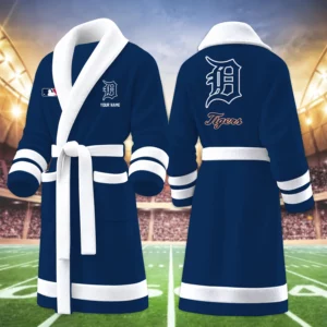 Limited Edition – Customized MLB Detroit Tigers Multicolor Fleece Bathrobe