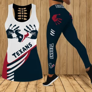 Limited Edition – Customized NFL Houston Texans Hollow Tank Top & Leggings Set