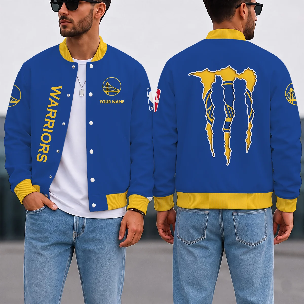 Limited Edition – Customized NBA Golden State Warriors Baseball Jacket, Satin Varsity Jacket
