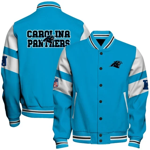 Limited Edition – Customized NFL Carolina Panthers Satin Varsity & Baseball Jacket