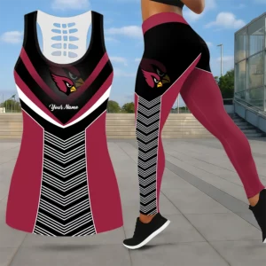 Limited Edition – Customized NFL Arizona Cardinals Leggings & Hollow Tank Top Set
