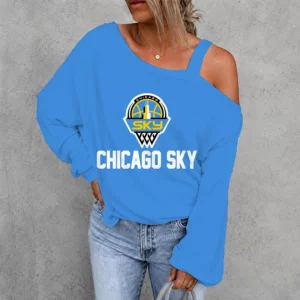 Limited Edition – Customized WNBA Chicago Sky Women’s Off-Shoulder Long Sleeve Shirt