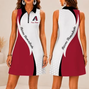 Limited Edition – Customized MLB Arizona Diamondbacks Women’s Zip Sleeveless Polo Dress