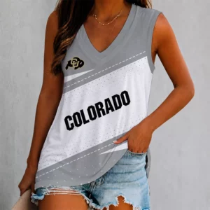 Limited Edition – Customized NCAA Colorado Buffaloes Women’s V-Neck Tank Top