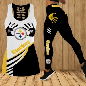 Limited Edition – Customized NFL Pittsburgh Steelers Hollow Tank Top & Leggings Set
