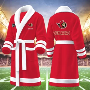 Limited Edition – Customized NHL Ottawa Senators Multicolor Fleece Bathrobe