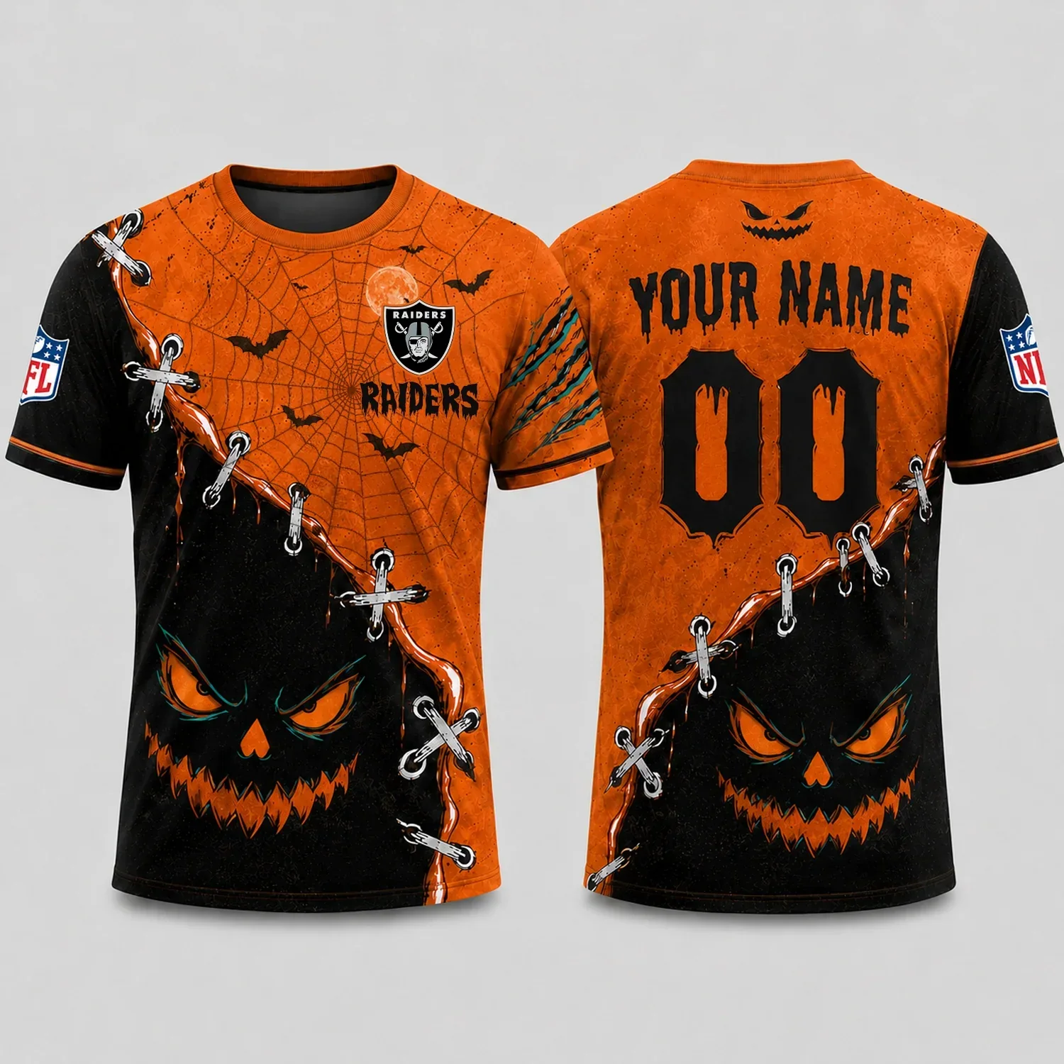 Limited Edition – Customized NFL Las Vegas Raiders Halloween Unisex T-Shirt