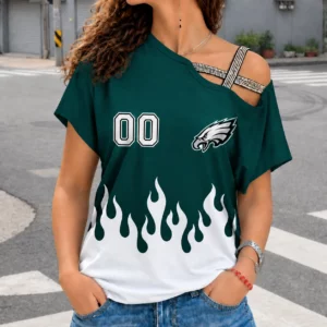 Limited Edition – Customized NFL Philadelphia Eagles Women’s Shoulder Shirt