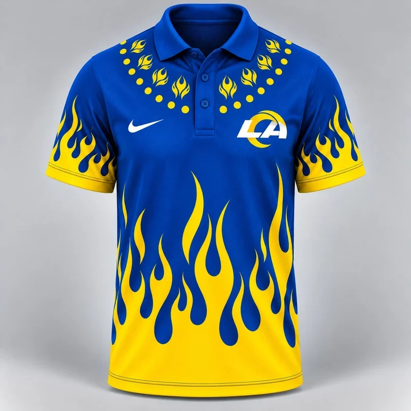 Limited Edition – Customized NFL Los Angeles Rams Polo Shirt
