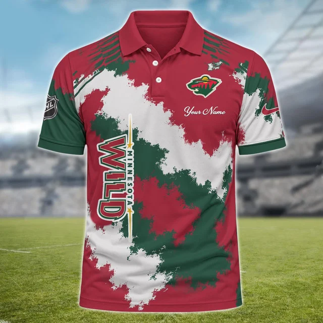 Limited Edition – Customized NHL Minnesota Wild Polo Shirt - Image 2