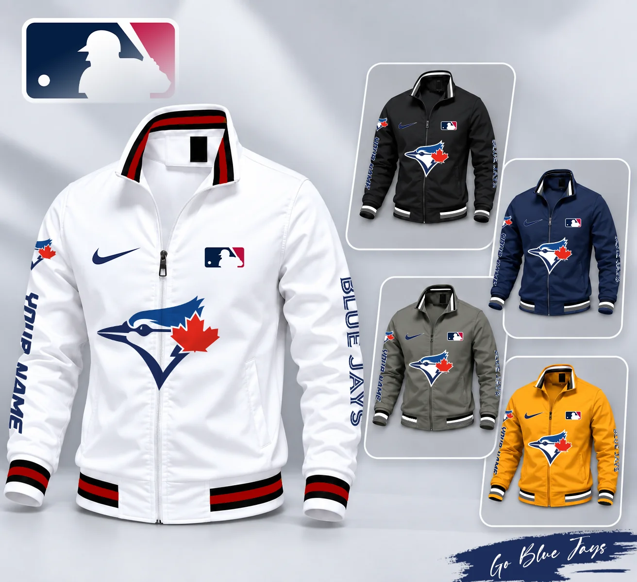 Limited Edition – Customized MLB Toronto Blue Jays Multicolor Men’s Casual Jacket