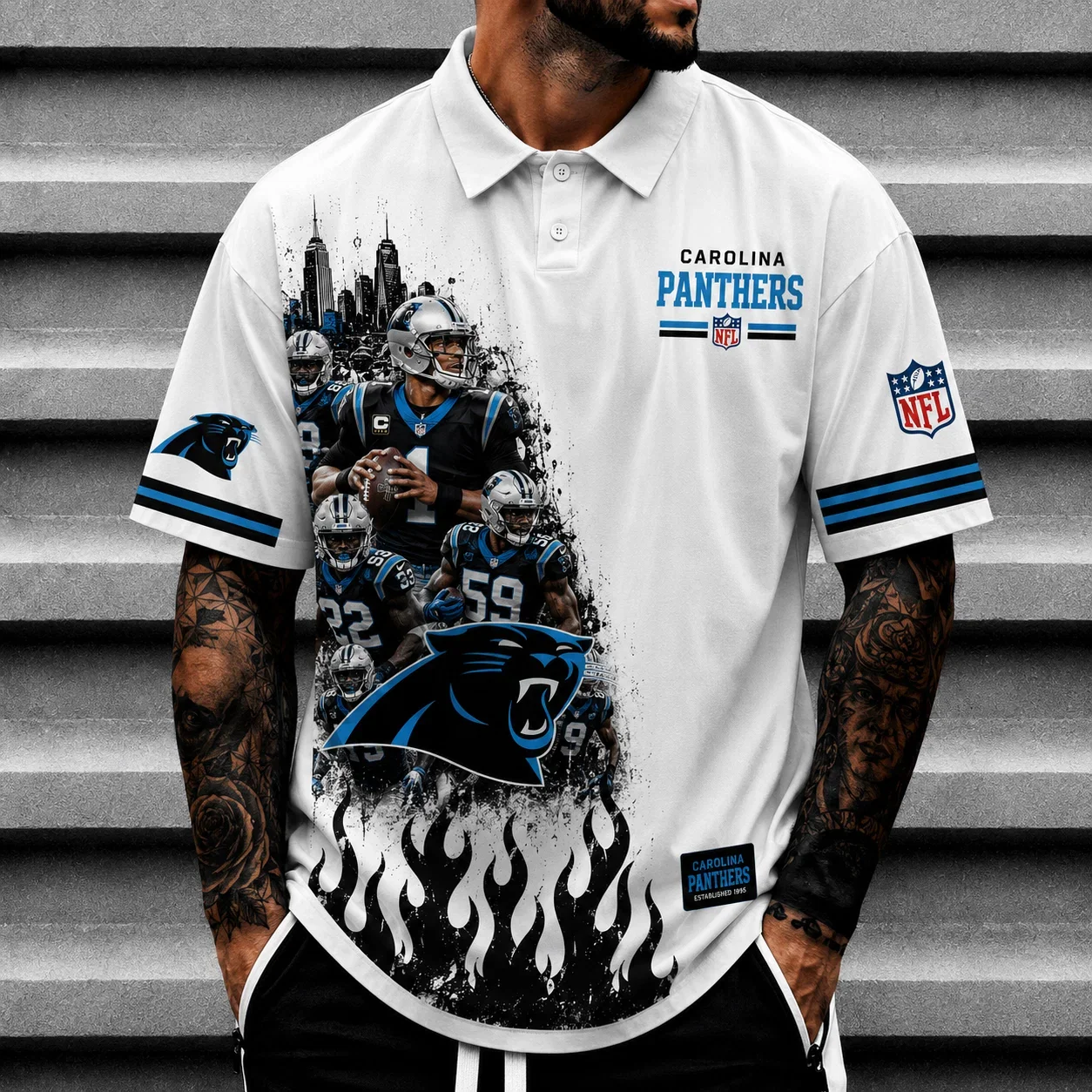 Limited Edition – Customized NFL Carolina Panthers Polo Shirt