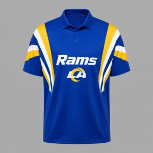 Limited Edition – Customized NFL Los Angeles Rams Polo Shirt