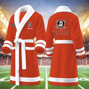 Limited Edition – Customized NHL Anaheim Ducks Multicolor Fleece Bathrobe