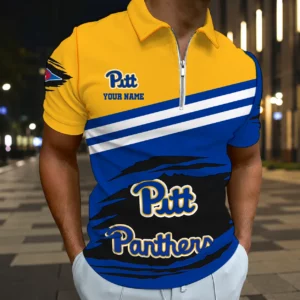 Limited Edition – Customized NCAA Pittsburgh Panthers Zip Polo Shirt