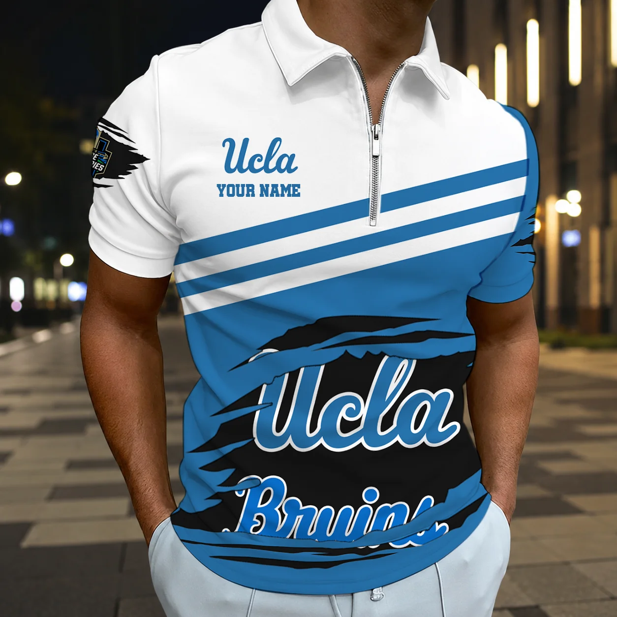 Limited Edition – Customized NCAA Ucla Bruins Zip Polo Shirt