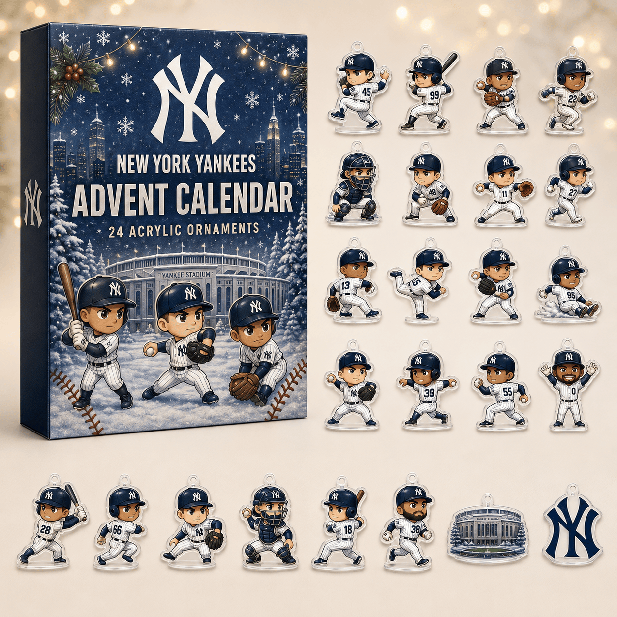 New York Yankees Christmas Advent Calendar Xmas Coutdown Best Gifts For Yankees Fans