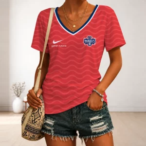 Limited Edition – Customized WNBA Washington Mystics V-Neck Female Shirt