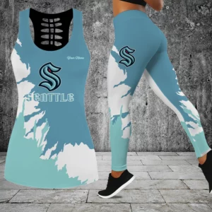 Limited Edition – Customized NHL Seattle Kraken Hollow Tank Top & Leggings Set