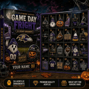 Baltimore Ravens Game Day Fright Halloween Advent Calendar Ravens Football Decor Dad Gift