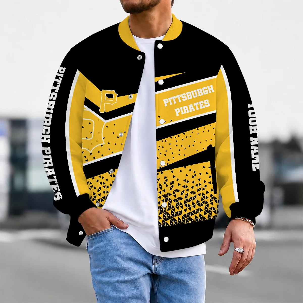 Limited Edition – Customized MLB Pittsburgh Pirates Satin Varsity & Baseball Jacket