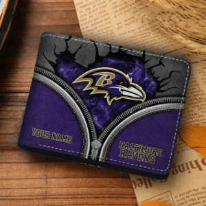 Limited Edition – Customized NFL Baltimore Ravens Leather Wallet