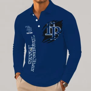 Limited Edition – Customized MLB Tampa Bay Rays Men’s Long Sleeve Polo
