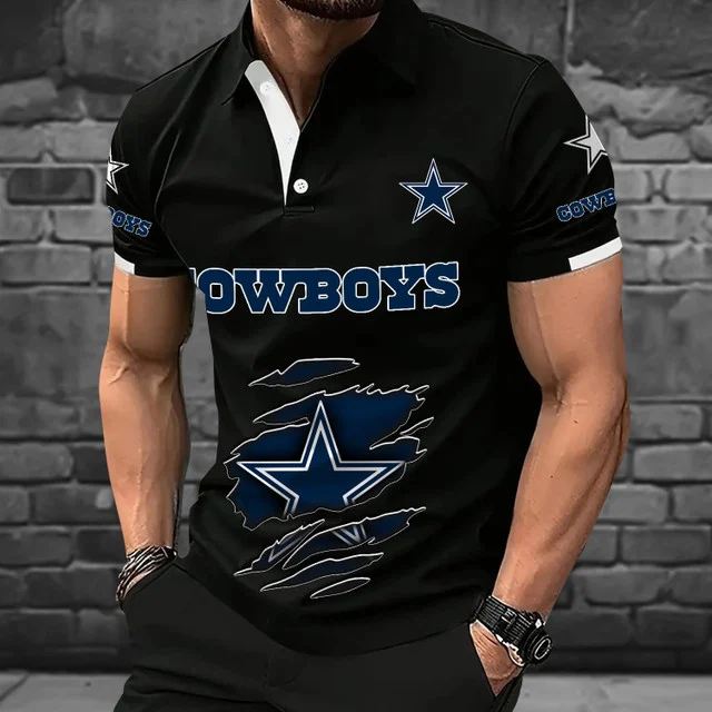 Limited Edition – Customized NFL Dallas Cowboys Polo Shirt - Image 2