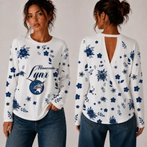 Limited Edition – Customized WNBA Minnesota Lynx Women’s Back V-Cut Long-Sleeve Shirt