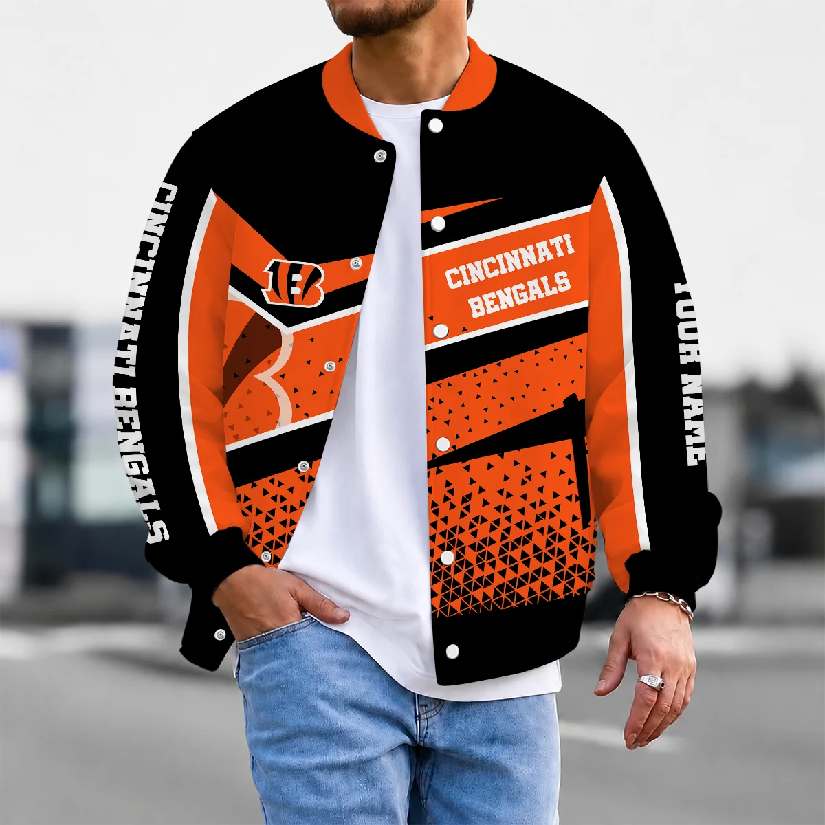 Limited Edition – Customized NFL Cincinnati Bengals Satin Varsity & Baseball Jacket