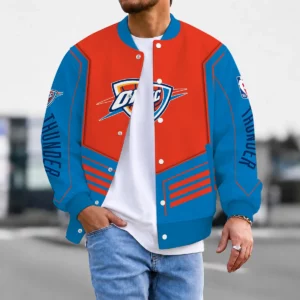 Limited Edition – Customized NBA Oklahoma City Thunder Baseball Jacket, Satin Varsity Jacket