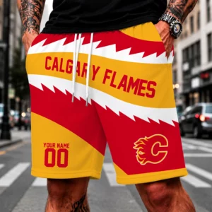 Limited Edition – Customized NHL Calgary Flames Short Pants