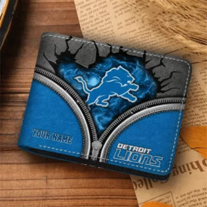 Limited Edition – Customized NFL Detroit Lions Leather Wallet