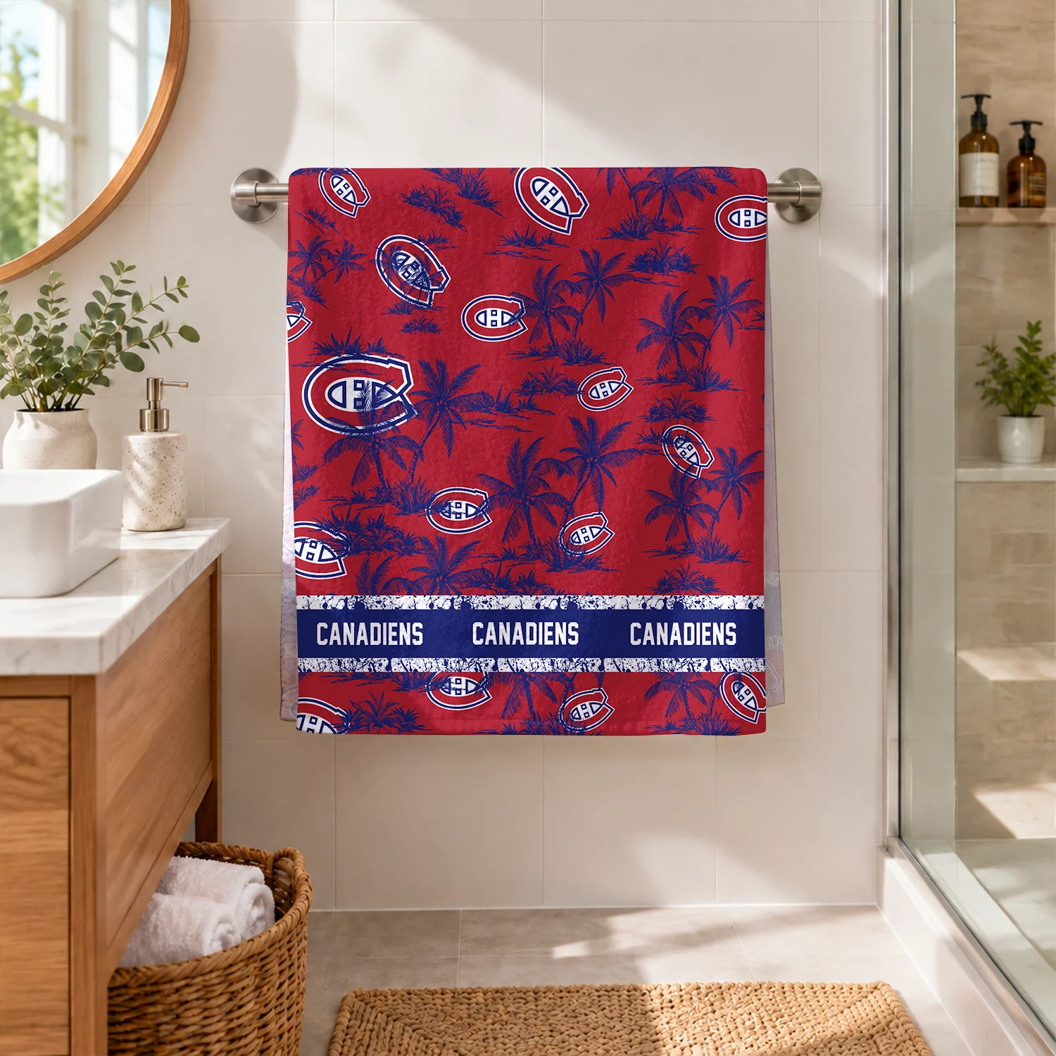 Limited Edition – Customized NHL Montreal Canadiens Beach Towel - Image 2
