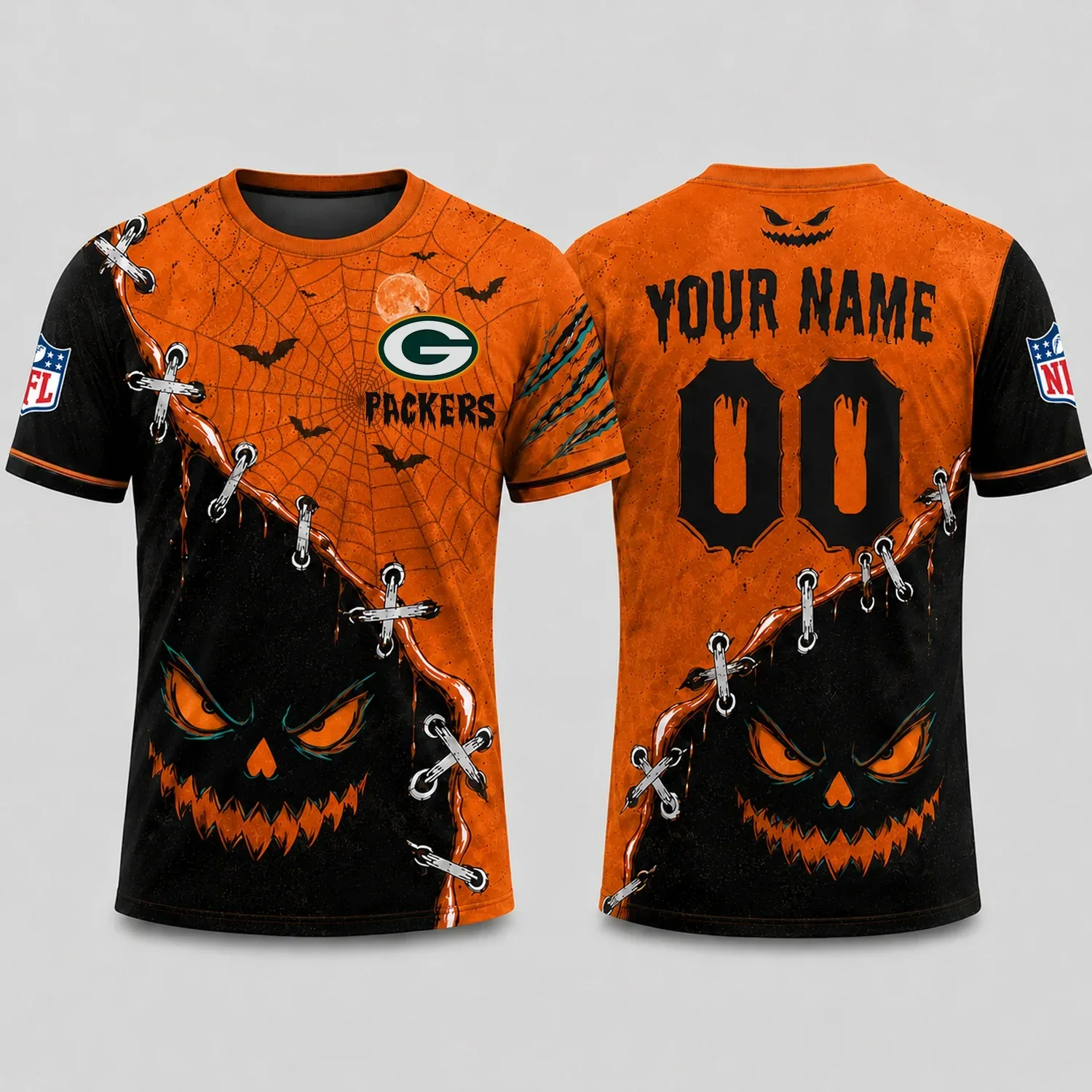 Limited Edition – Customized NFL Green Bay Packers Halloween Unisex T-Shirt