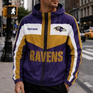 Limited Edition – Customized NFL Baltimore Ravens Windbreaker Jacket