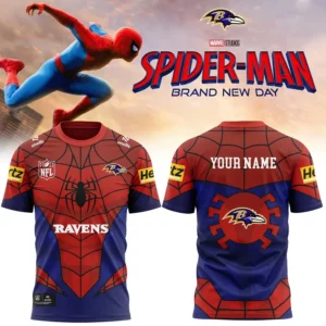 Limited Edition – Customized NFL Baltimore Ravens x Spider Unisex T-Shirt