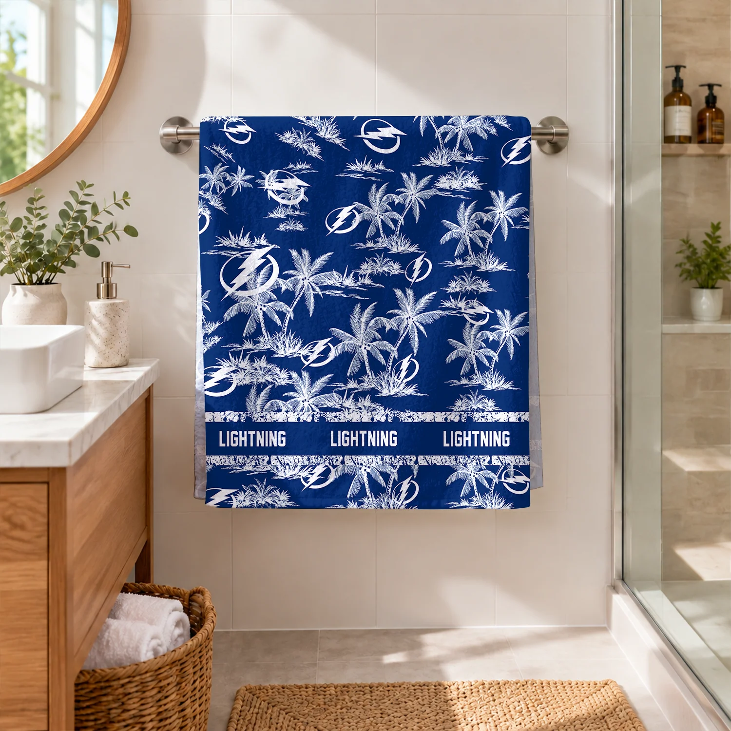 Limited Edition – Customized NHL Tampa Bay Lightning Beach Towel - Image 2