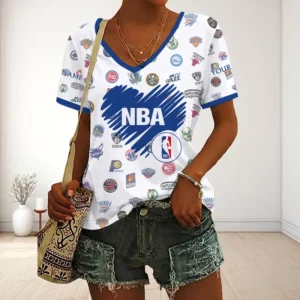 Limited Edition – Customized NBA All Teams V-Neck Female Shirt