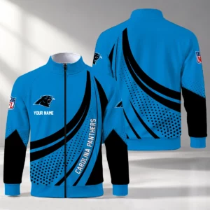 Limited Edition – Customized NFL Carolina Panthers Stand Collar Jacket