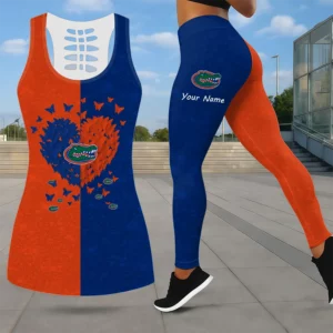 Limited Edition – Customized NCAA Florida Gators Leggings & Hollow Tank Top Set