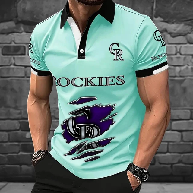Limited Edition – Customized MLB Colorado Rockies Polo Shirt - Image 2