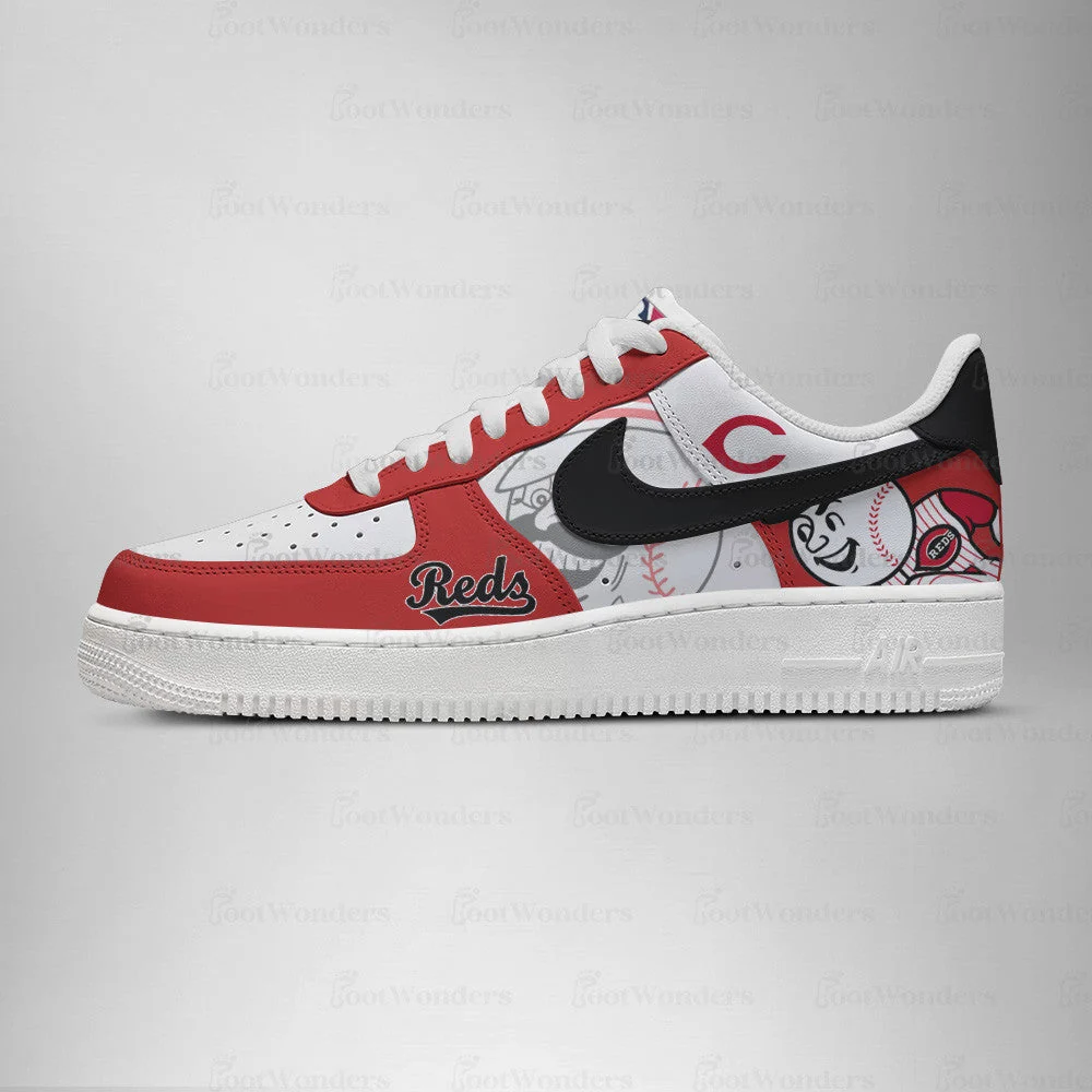 Limited Edition – Customized MLB Cincinnati Reds Air force 1 Shoes - Image 3
