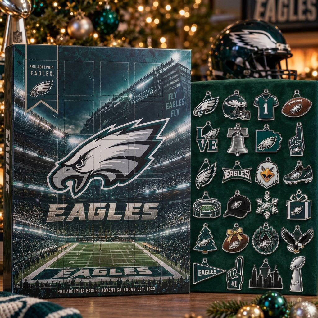 Philadelphia Eagles Advent Calendar 2026 Ornaments Christmas Countdown Fans Gift Idea