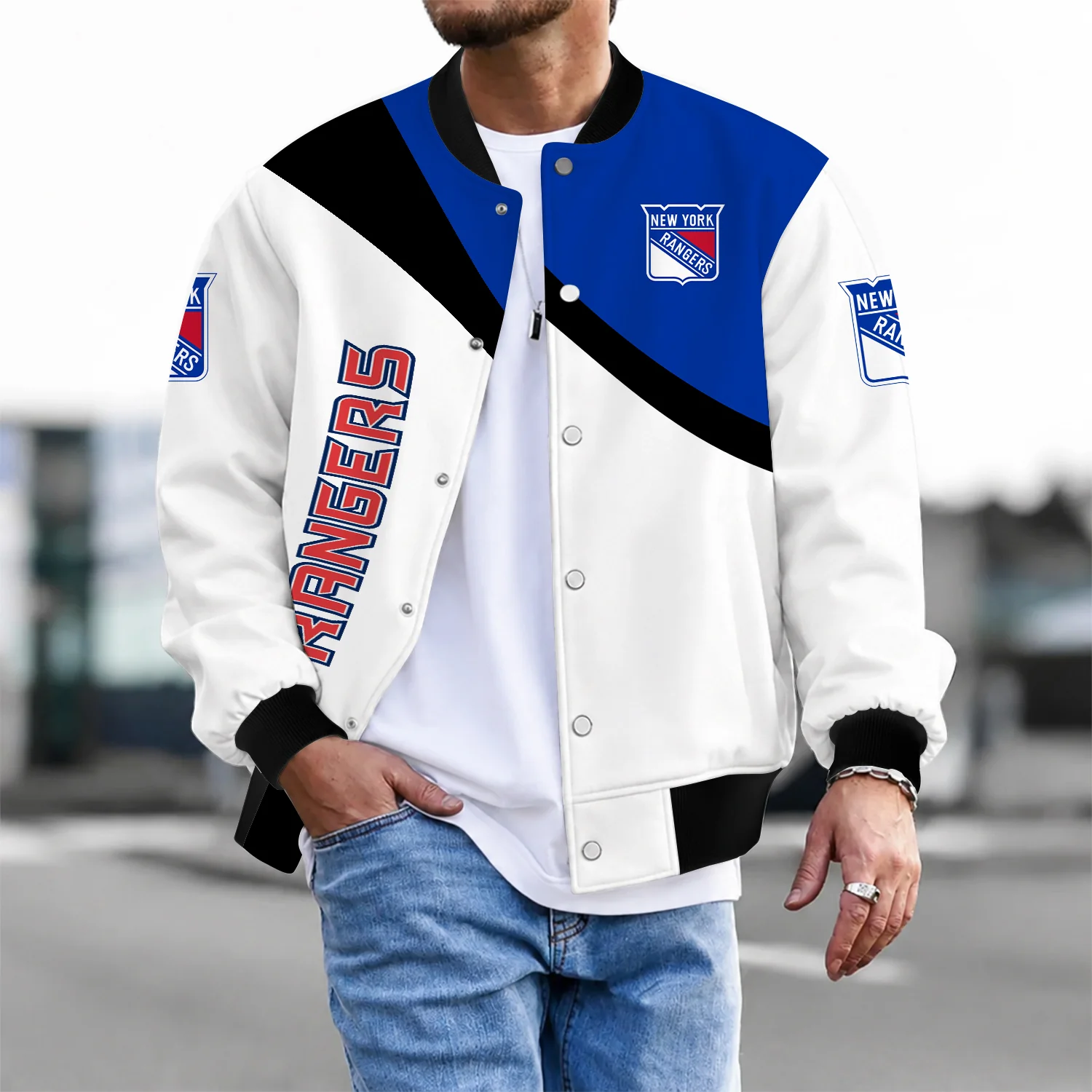Limited Edition – Customized NHL New York Rangers Satin Varsity Jacket & Baseball Jacket