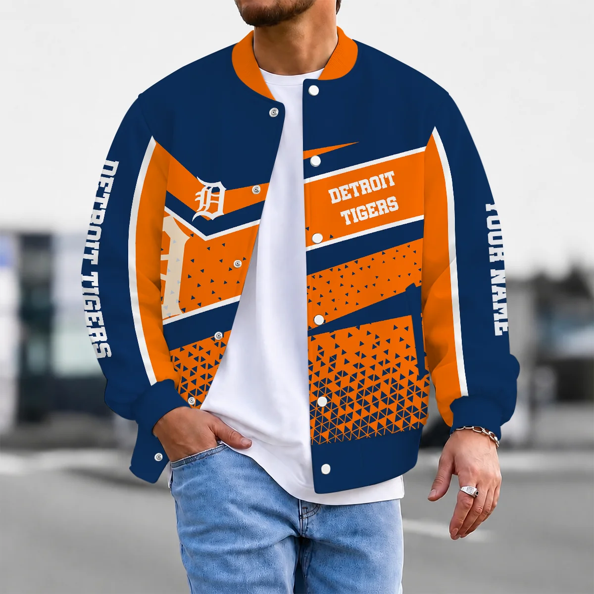 Limited Edition – Customized MLB Detroit Tigers Satin Varsity & Baseball Jacket