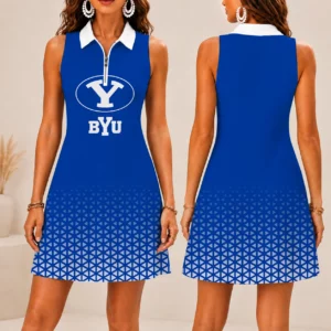 Limited Edition – Customized NCAA Byu Cougars Women’s Zip Sleeveless Polo Dress