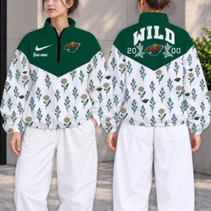 Limited Edition – Customized NHL Minnesota Wild V-Neck Zipper Sweatshirt Jacket